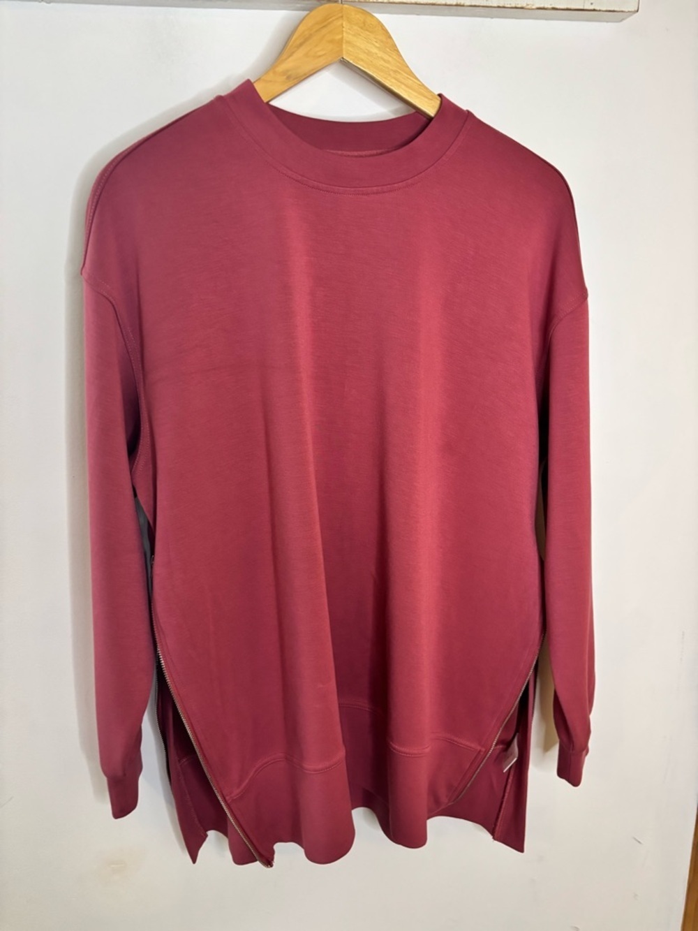 The Greii Rose Oversized Side Zip Cozy Weekend Sweatshirt